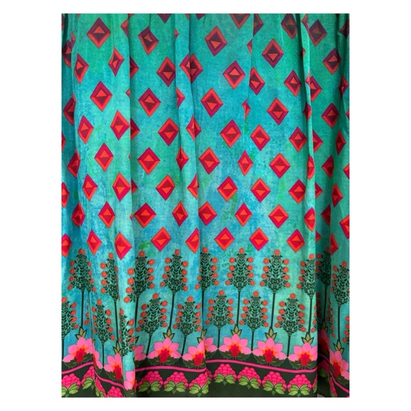 NWOT Anthropologie Siddhartha Bansal Lahiri Blouse in Green Motif Size Small - Picture 13 of 16